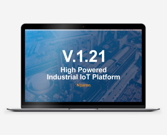 Long Term Support N3uron Energy plant picture with white text on top of it within a laptop screen