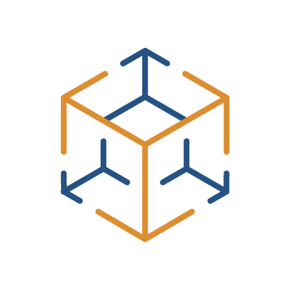 Connected nodes icon representing N3uron outbound-only secure link communication